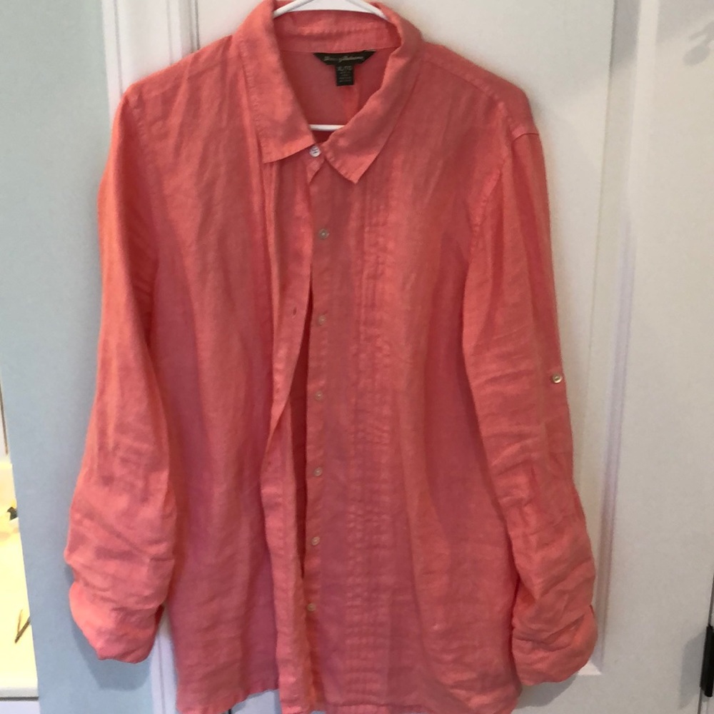 100% linen button up shirt